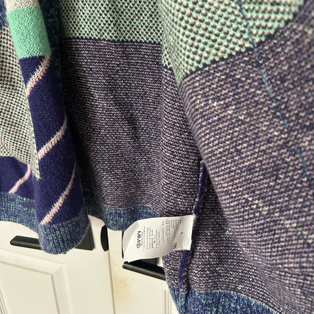 MM6 Maison Martin Margiela Multicolor Geometric Cardigan - Picture 4 of 6